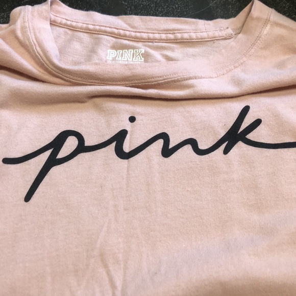 PINK oversized long sleeve TShirt. Never worn -NWOT - MED - Picture 2 of 7